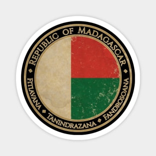 Vintage Republic of Madagascar Africa African Flag Magnet